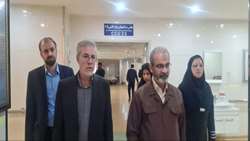 بازدید معاون آموزشی و مدیر تحصیلات تکمیلی دانشگاه از روند خدمات آموزشی مرکز آموزشی درمانی قلب فرشچیان در ایام نوروز