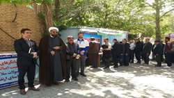 برپایی ایستگاه سلامت و تندرستی در نماز جمعه همدان
