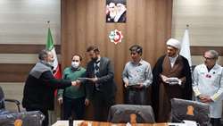 تجلیل از ایثارگران مرکز آموزشی درمانی شهید بهشتی همدان در ایام اعیاد شعبانیه