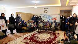 بازدید بانوان دانشگاه علوم پزشکی همدان از سرای سالمندان آسایش و خورشید 
