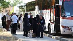 اعزام 216 نفر از دانشجویان دختر به اردوی مشهد مقدس