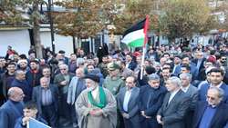 راهپیمایی اعضای خانواده دانشگاه در حمایت از مقاومت مردم فلسطین