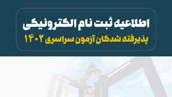 اطلاعیه ثبت‌نام الکترونیکی پذیرفته شدگان آزمون سراسری نیمسال تحصیلی 03-1402 