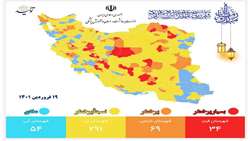 آخرین رنگبندی کرونایی استان همدان