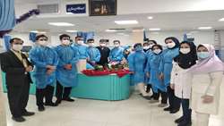 حضور مدیر مرکز آموزشی درمانی سینا فرشچیان در شب عید و تبریک سال نو به کارکنان بیمارستان