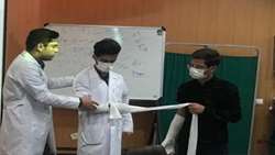 برگزاری کارگاه آموزشی آتل و گچ گیری در دانشکده پیراپزشکی