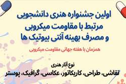 اولین جشنواره هنری دانشجویی با موضوع مقاومت میکروبی و مصرف بهینه آنتی بیوتیک‌ها برگزار می‌شود 