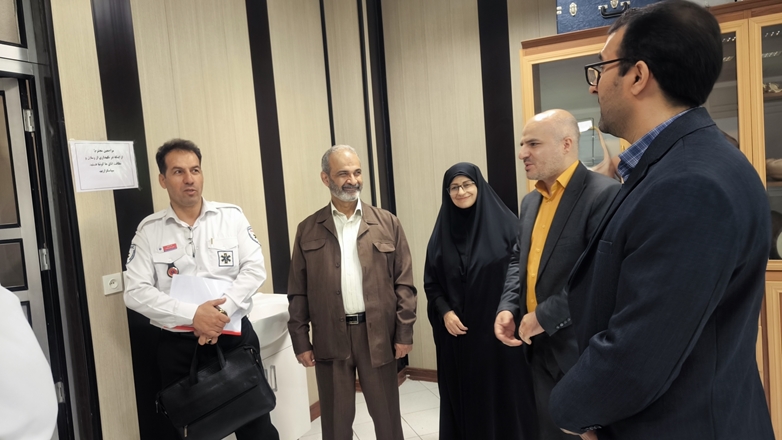 بازدید معاون آموزشی دانشگاه از نحوه برگزاری مصاحبه داوطلبان رشته‌ فوریت های پزشکی 
