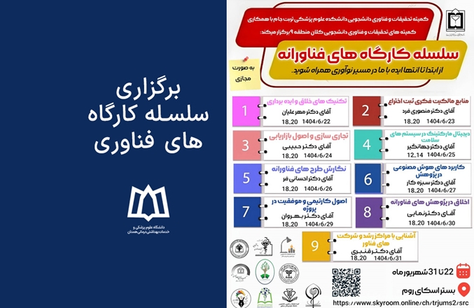 برگزاری سلسله کارگاه‌های فناوری با حضور دانشجویان و پژوهشگران علوم پزشکی 