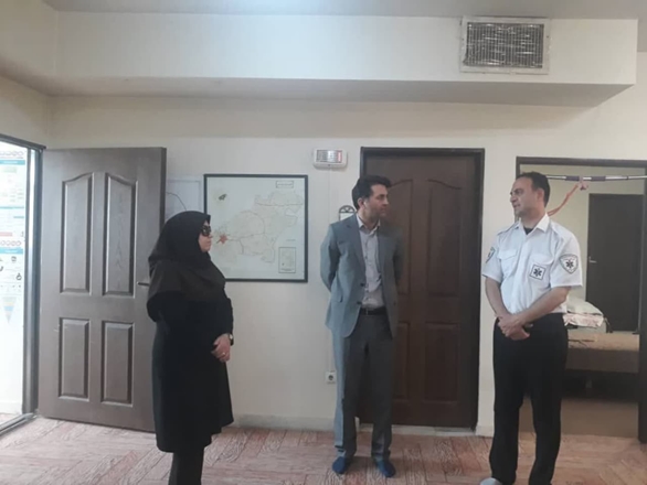 پایش و ارزیابی معاون بهداشتی دانشگاه و رییس دفتر رییس دانشگاه از مرکز بهداشتی قهاوند در ایام نوروز 