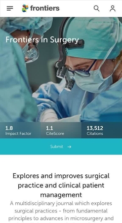 چاپ مقاله دانشجوی دانشکده پیراپزشکی با ضریب تاثیر ۱.۸ در مجله  frontiers in surgery