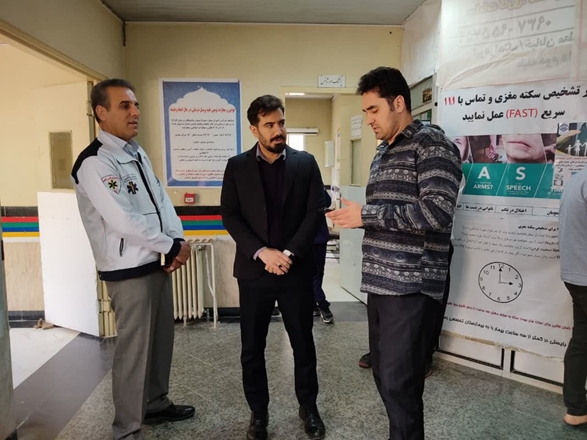 بازدید رییس اورژانس پیش‌بیمارستانی استان از بیمارستان امام حسن مجتبی(ع) فامنین 