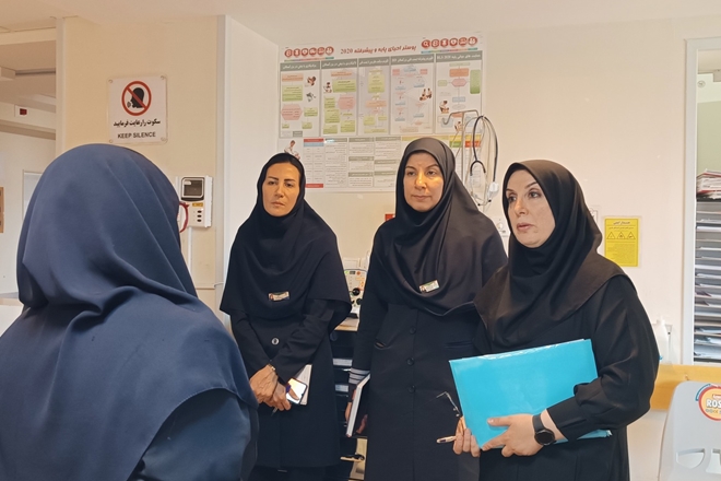 بازدید از بخش‌ها و واحدهای بیمارستان سردار شهید سلیمانی به منظور ارزیابی سنجه‌های ایمنی بیمار