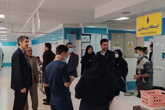 بازدید رییس شبکه بهداشت و درمان تویسرکان از فرآیند ارائه خدمات در بیمارستان سردار شهید سلیمانی