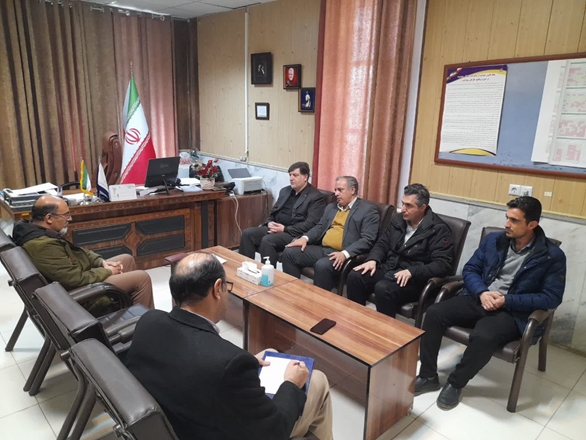جلسه مشترک مدیر شبکه بهداشت و درمان با مدیر آبفا شهرستان فامنین 