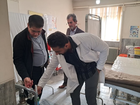 پایش گروهی رئیس و کارشناسان مرکز بهداشت شهرستان فامنین از مرکز خدمات جامع سلامت روستایی تجرک 