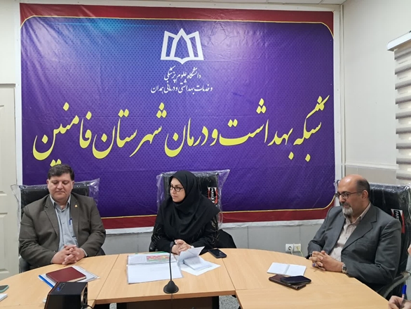 بازدید تیم پایش معاونت بهداشتی از شبکه بهداشت و درمان شهرستان فامنین 
