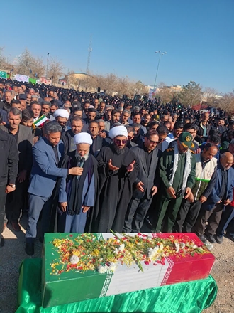 تشییع و تدفین شهید گمنام در شبکه بهداشت و درمان فامنین