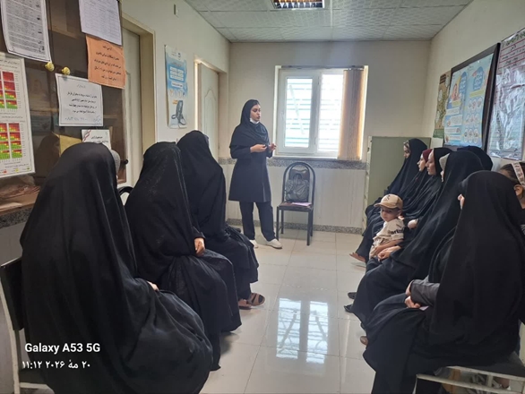 برگزاری کارگاه‌های آموزشی سلامت در خانه بهداشت «امام‌زاده پیر نهان» به مناسبت هفته سلامت