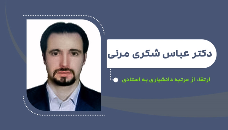 ارتقای دکتر عباس شکری مرنی از مرتبه دانشیاری به استادی