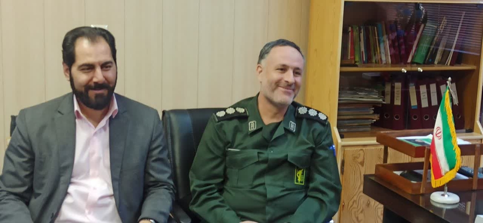 دیدار صمیمی مدیر شبکه بهداشت و درمان شهرستان کبودرآهنگ با فرمانده سپاه ناحیه کبودرآهنگ 