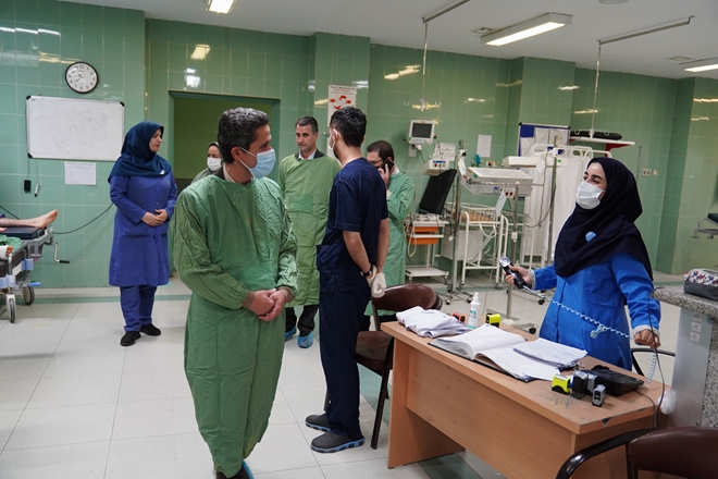 بازدید و سرکشی رئیس دانشگاه علوم پزشکی همدان از تداوم خدمات رسانی در بیمارستان بعثت همدان در دومین روز نوروز
