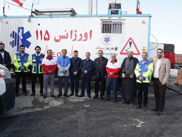 بازدید معاون سیاسی امنیتی استانداری همدان و معاون توسعه دانشگاه از پایگاه سلامت جاده‌ای جورقان در دومین روز از سال نو