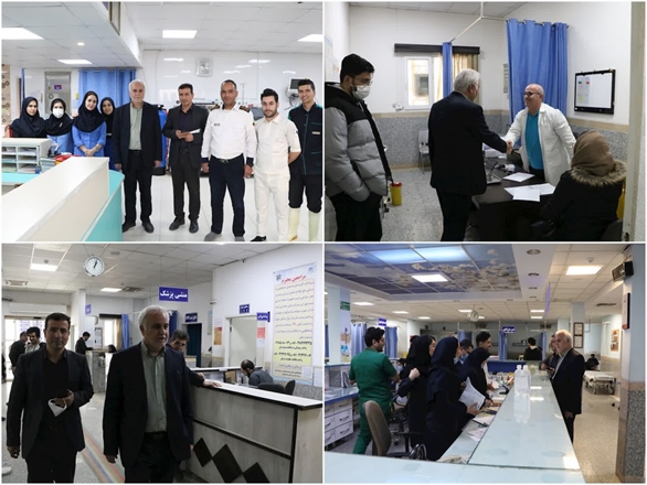 گزارش تصویری حضور رئیس دانشگاه در کنار کادر درمان بیمارستان سینا فرشچیان در روز نیمه شعبان