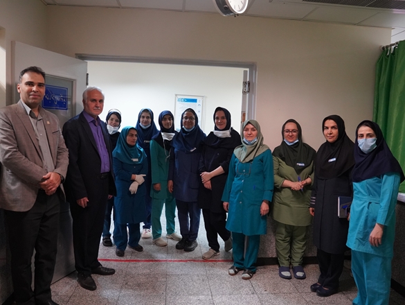 گزارش تصویری تبریک نوروزی رییس دانشگاه به پرسنل بیمارستان فاطمیه