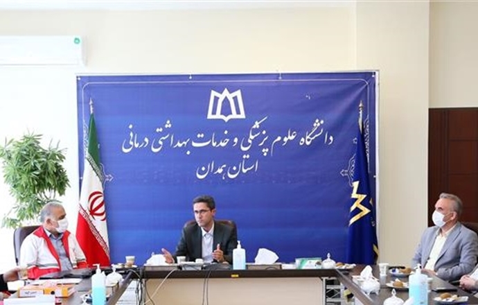 دیدار مدیرعامل جمعیت هلال احمر استان با مسئولین دانشگاه علوم پزشکی همدان