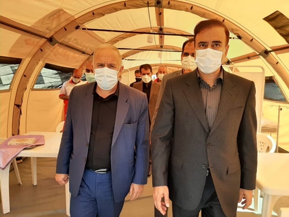 بازدید مسئولین استانی از مجتمع آموزشی درمانی صحرایی بعثت