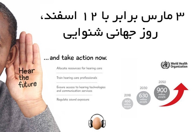 روز جهانی شنوایی با شعار «مراقبت شنوایی برای همه غربالگری ، توانبخشی و ارتباط موثر»
