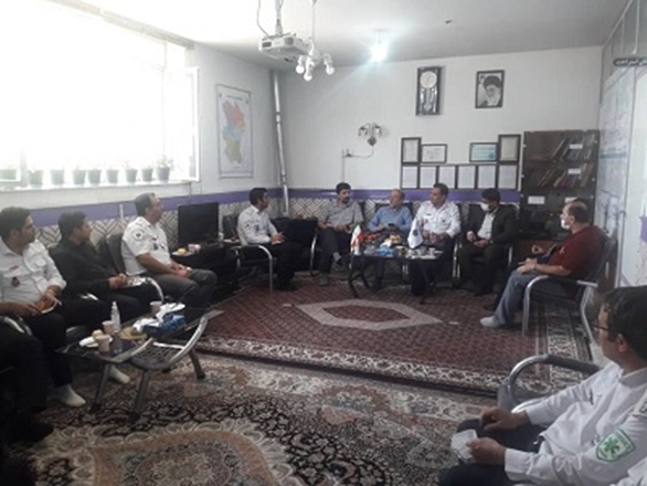 حضور نماینده شهرستان نهاوند در مجلس شورای اسلامی در پایگاه مرکزی فوریتهای پزشکی شهرستان