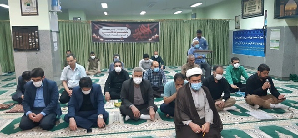 برگزاری مراسم سوگواری شهادت حضرت مولی الموحدین علی(ع) در مجتمع آموزشی درمانی بعثت