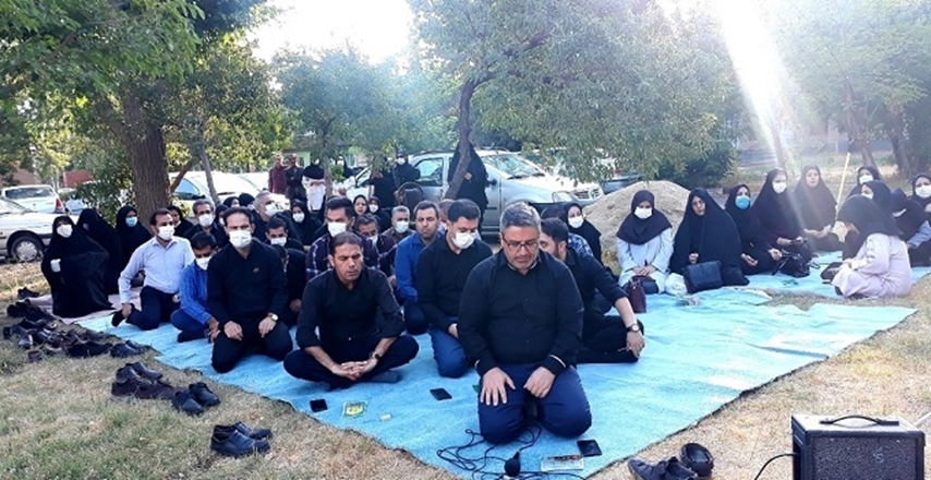 طنین نوای معنوی زیارت عاشورا در مرکز بهداشت همدان