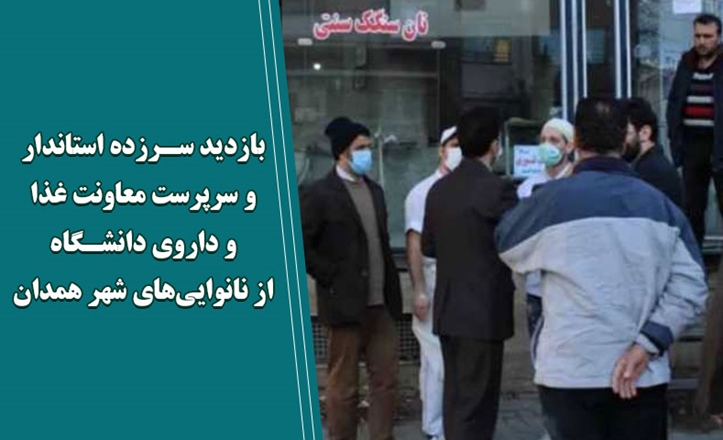 بازدید سرزده استاندار و سرپرست معاونت غذا و داروی دانشگاه از نانوایی‌های شهر همدان